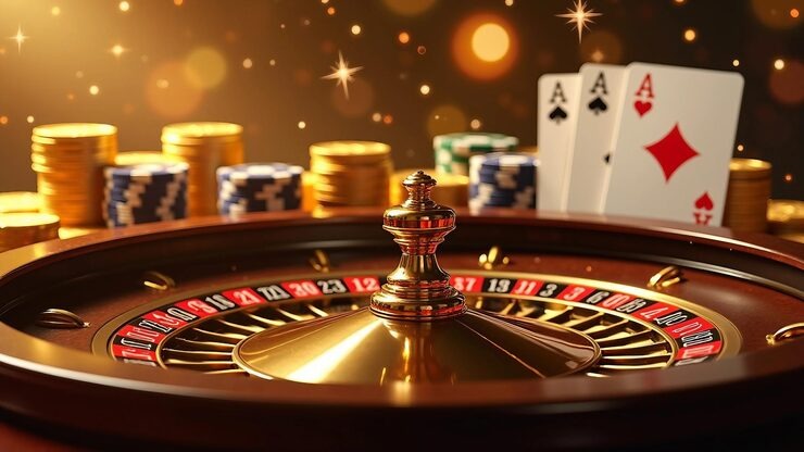 Live dealer studio with multiple camera angles showing blackjack table